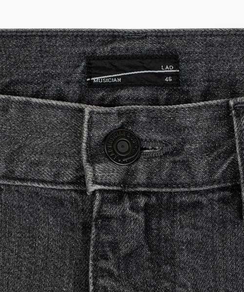 LAD MUSICIAN(ラッドミュージシャン)の「11.5oz BLEACH DENIM STRAIGHT PANTS(デニムパンツ・メンズ・ブラック系・42/46/44)」の5枚目の写真