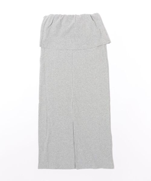 Sawa a la mode(サワアラモード)の「一体スリーブ腰巻風カットリブナロースカート(スカート・レディース・杢グレー/ブラック・FREE)」の11枚目の写真