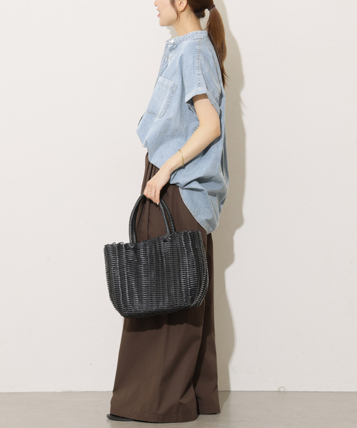 JOURNAL STANDARD relume(ジャーナルスタンダード レリューム)の「ライトデニムバンドカラーフレンチ(シャツ/ブラウス・レディース・ブルー/サックスブルー・FREE)」の13枚目の写真