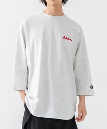 【BRKNHOME/ブロークンホーム】×【ZERO STAIN/ゼロステイン】コラボ 7分袖 裾ラウンド クルーネック ベースボール Tシャツ