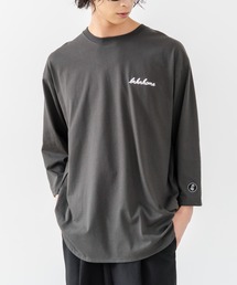 【BRKNHOME/ブロークンホーム】×【ZERO STAIN/ゼロステイン】コラボ ７分袖 裾ラウンド クルーネック ベースボール Ｔシャツ
