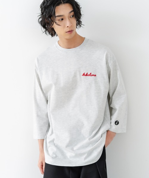 brknhome(ブロークンホーム)の「【BRKNHOME/ブロークンホーム】×【ZERO STAIN/ゼロステイン】コラボ 7分袖 裾ラウンド クルーネック ベースボール Tシャツ(Tシャツ/カットソー・メンズ・オフホワイト/スミクロ/ホワイト・LARGE/MEDIUM)」の16枚目の写真