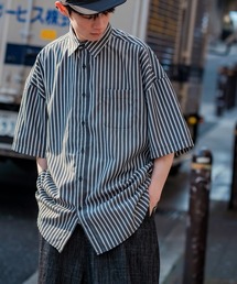 En serio TOKYO（エンソリオトーキョー）の「【NULL】ストライプ半袖シャツ NULL23-023（シャツ/ブラウス）」