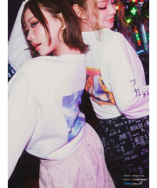 CALNAMUR(カルナムール)の「【新世紀エヴァンゲリオンコラボ】激アツ背景ロングスリーブTシャツ(Tシャツ/カットソー・レディース・レッド/ブルー・X-LARGE/FREE)」の5枚目の写真