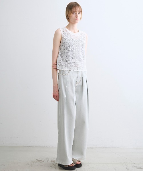 three dots(スリードッツ)の「パナマレース 2WAYタンク(タンクトップ・レディース・ブラック系その他2/ホワイト/ベージュ系その他/ピンク系その他2・SMALL)」の13枚目の写真