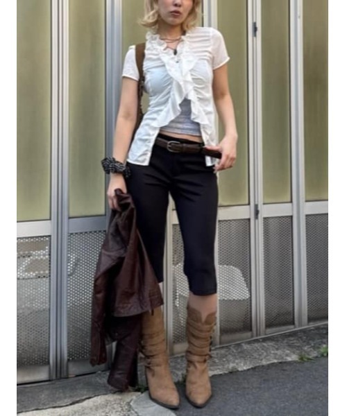 LAGUA GEM（ラグアジェム）の「BASIC CAPRI パンツ（その他パンツ・レディース・ブラック/ネイビー・X-SMALL/SMALL/MEDIUM）」の16枚目の写真