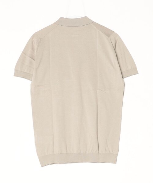 JOHN SMEDLEY（ジョンスメドレー）の「JOHN SMEDLEY / ADRIAN 30G コットンニット 半袖 ポロシャツ（STANDARD FIT）（ポロシャツ・メンズ・ブラック/シルバー/ネイビー/グレイッシュベージュ/ホワイト/ダークブラウン・MEDIUM/LARGE/FREE）」の16枚目の写真