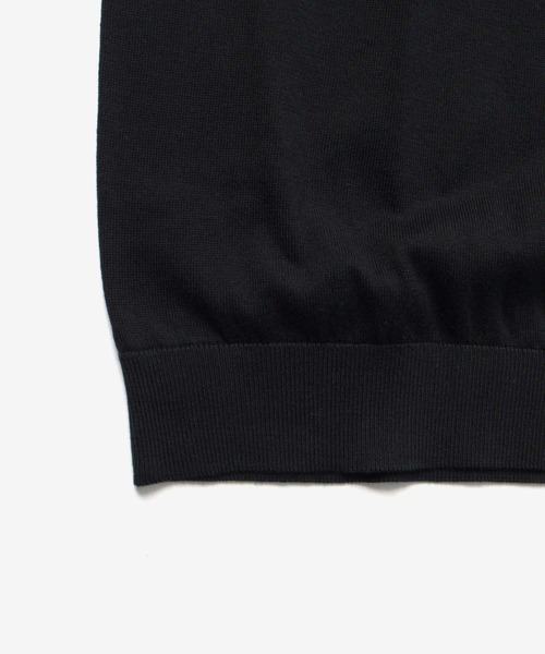 JOHN SMEDLEY（ジョンスメドレー）の「JOHN SMEDLEY / ADRIAN 30G コットンニット 半袖 ポロシャツ（STANDARD FIT）（ポロシャツ・メンズ・ブラック/シルバー/ネイビー/グレイッシュベージュ/ホワイト/ダークブラウン・MEDIUM/LARGE/FREE）」の10枚目の写真