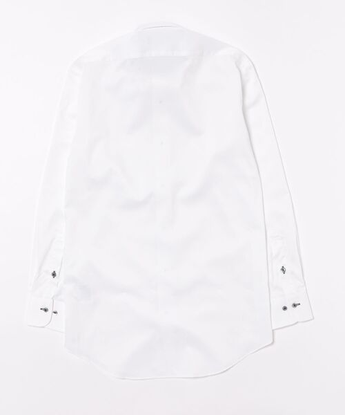 TAKA-Q（タカキュー）の「ワイシャツ メンズ 透け防止 遮熱 UVカット イージーアイロン 綿混 ボタンダウン 長袖 ビジネス ドレス NEWスタンダードフィット（ビジネスシャツ・メンズ・ホワイト・首回り37cm-裄丈80cm/首回り39cm-裄丈80cm/首回り39cm-裄丈84cm/首回り41cm-裄丈82cm/首回り41cm-裄丈86cm/首回り43cm-裄丈82cm/首回り43cm-裄丈86cm/首回り45cm-裄丈86cm）」の3枚目の写真