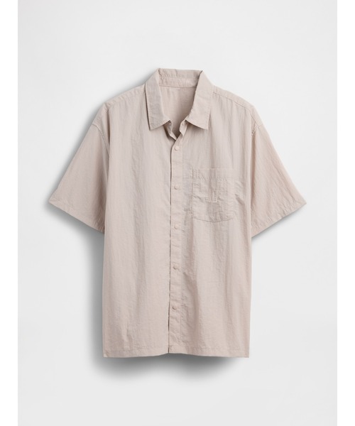 GAP(ギャップ)の「ナイロン100% ボクシーシャツ(シャツ/ブラウス・メンズ・グレー/ブラック/ベージュ/ピンク/オフホワイト・M/S/XS/L/XL)」の8枚目の写真