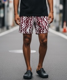 OAS（オーエーエス）の「BOARD SHORTS/OAS / ウェーブ総柄ボードショーツ バーガンディ×ホワイト 水陸両用 ショートパンツ スイムショーツ リゾート 夏（水着）」
