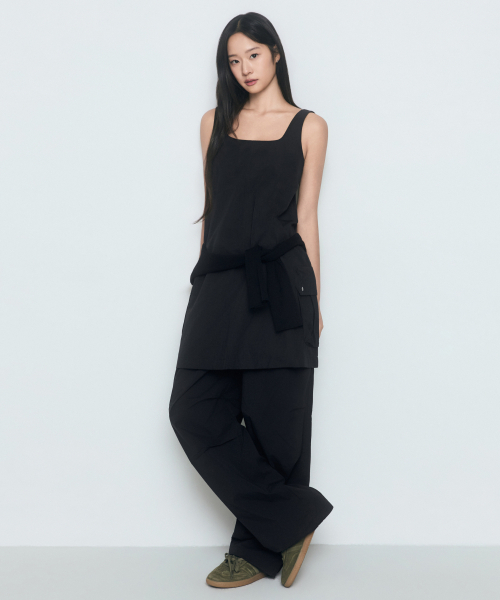 MUSINSA STANDARD WOMAN（ムシンサスタンダードウーマン）の「ウィメンズナイロンカーゴミニドレス[ブラック]（ワンピース・レディース・その他・LARGE/SMALL/MEDIUM/X-SMALL）」の3枚目の写真