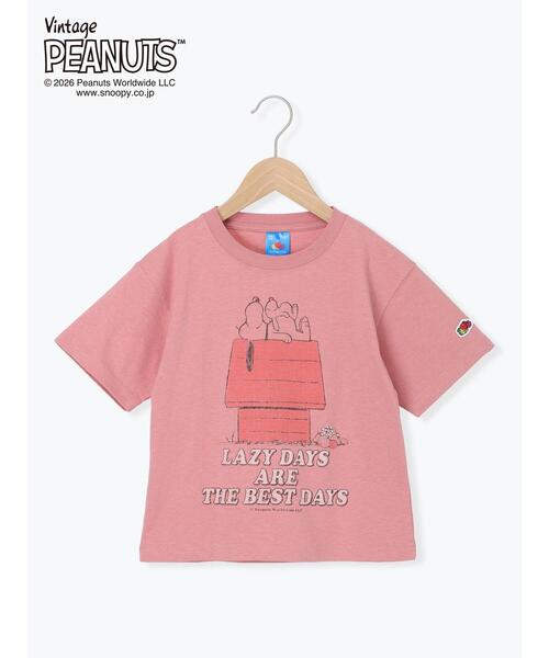 Samansa Mos2 Lagom(サマンサモスモスラーゴム)の「【FRUIT OF THE LOOM】PEANUTS プリント半袖T(Tシャツ/カットソー・キッズ・ピンク/パープル・130/95/120/110/100)」の1枚目の写真