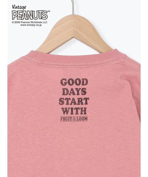 Samansa Mos2 Lagom(サマンサモスモスラーゴム)の「【FRUIT OF THE LOOM】PEANUTS プリント半袖T(Tシャツ/カットソー・キッズ・ピンク/パープル・130/95/120/110/100)」の4枚目の写真