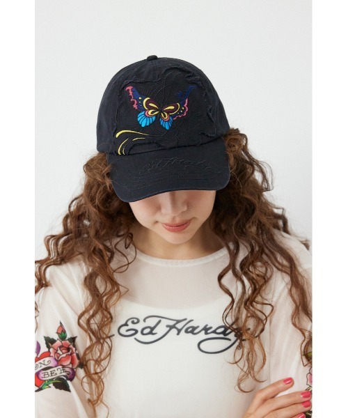 RODEO CROWNS WIDE BOWL(ロデオクラウンズワイドボウル)の「(Ed Hardy)キャップ(キャップ・レディース・アイボリー/ブラック/カモフラージュ/ブルー・FREE)」の9枚目の写真