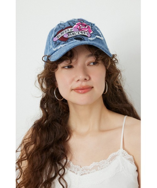 RODEO CROWNS WIDE BOWL(ロデオクラウンズワイドボウル)の「(Ed Hardy)キャップ(キャップ・レディース・アイボリー/ブラック/カモフラージュ/ブルー・FREE)」の14枚目の写真