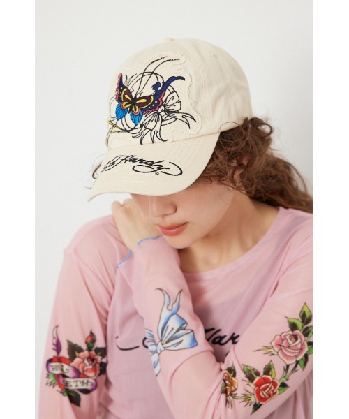 RODEO CROWNS WIDE BOWL(ロデオクラウンズワイドボウル)の「(Ed Hardy)キャップ(キャップ・レディース・アイボリー/ブラック/カモフラージュ/ブルー・FREE)」の19枚目の写真