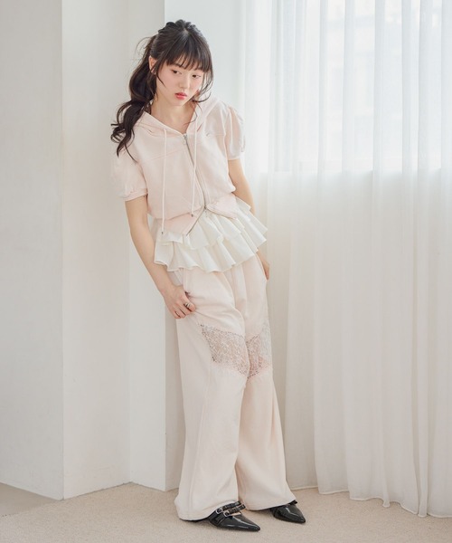 Heather(ヘザー)の「アソートフリルヘムキャミ 774800(キャミソール・レディース・オフホワイト/ホワイト系その他/ドット・FREE)」の14枚目の写真