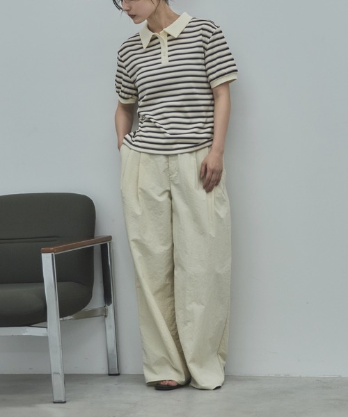 feepur（フェピュール）の「マルチボーダーポロTee（Tシャツ/カットソー・レディース・アイボリー/チャコールグレー・MEDIUM）」の15枚目の写真