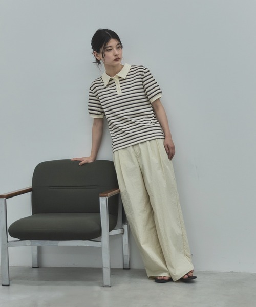 feepur（フェピュール）の「マルチボーダーポロTee（Tシャツ/カットソー・レディース・アイボリー/チャコールグレー・MEDIUM）」の17枚目の写真