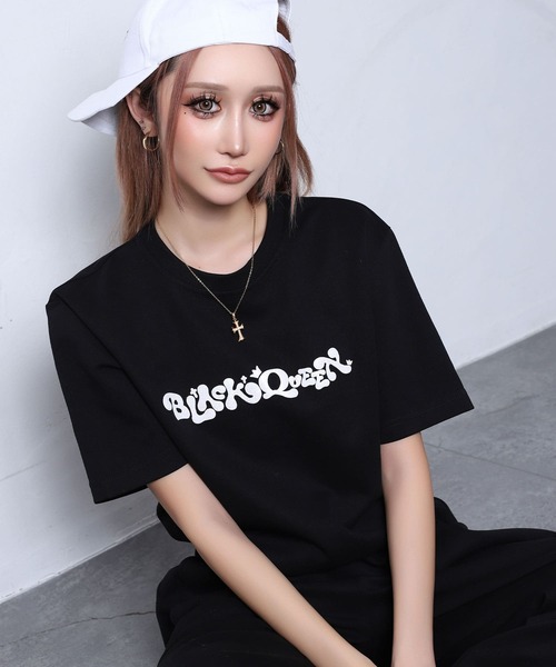 BLACKQUEEN(ブラッククイーン)の「【BLACKQUEEN】ぷっくりBIGロゴスウェットセットアップ(セットアップ・レディース・ピンク/ホワイト・M)」の5枚目の写真