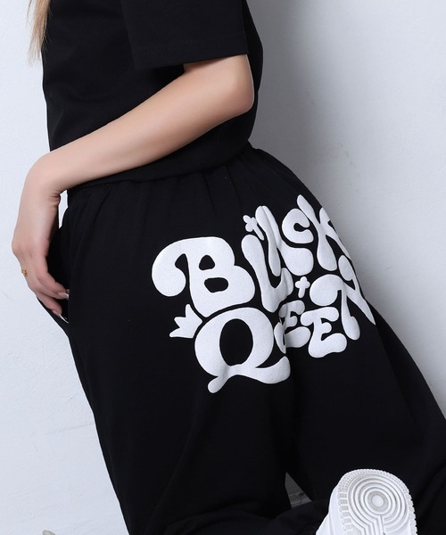 BLACKQUEEN(ブラッククイーン)の「【BLACKQUEEN】ぷっくりBIGロゴスウェットセットアップ(セットアップ・レディース・ピンク/ホワイト・M)」の6枚目の写真