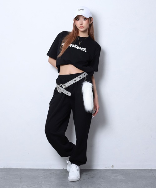 BLACKQUEEN(ブラッククイーン)の「【BLACKQUEEN】ぷっくりBIGロゴスウェットセットアップ(セットアップ・レディース・ピンク/ホワイト・M)」の7枚目の写真