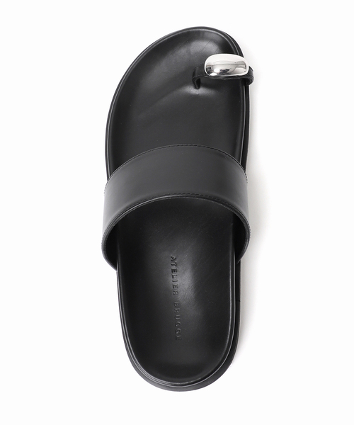 ATELIER BRUGGE(アトリエブルージュ)の「【atelier brugge/アトリエブルージュ】Toe ring sandals(サンダル・レディース・ブラック・22.5cm/24.5cm/23.5cm)」の10枚目の写真