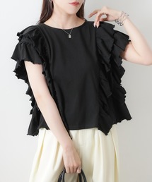 フリルデザインTシャツ