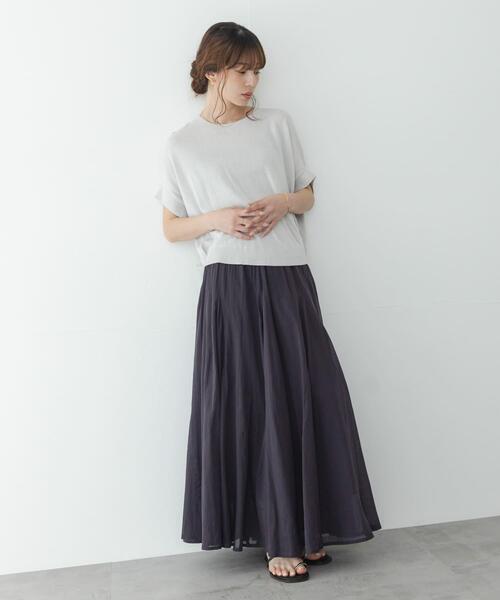 URBAN RESEARCH Sonny Label(アーバンリサーチサニーレーベル)の「クールミストコクーンフレンチニットプルオーバー(ニット/セーター・レディース・ライトグレー/ブラウン/ブルー・FREE)」の22枚目の写真