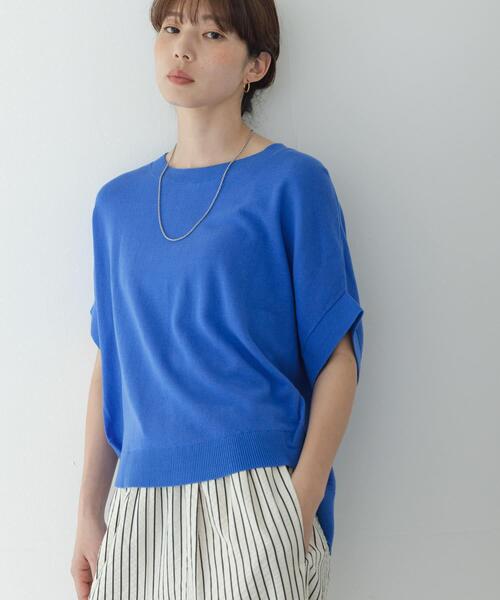 URBAN RESEARCH Sonny Label(アーバンリサーチサニーレーベル)の「クールミストコクーンフレンチニットプルオーバー(ニット/セーター・レディース・ライトグレー/ブラウン/ブルー・FREE)」の10枚目の写真