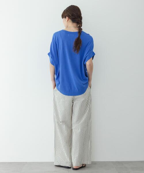 URBAN RESEARCH Sonny Label(アーバンリサーチサニーレーベル)の「クールミストコクーンフレンチニットプルオーバー(ニット/セーター・レディース・ライトグレー/ブラウン/ブルー・FREE)」の15枚目の写真