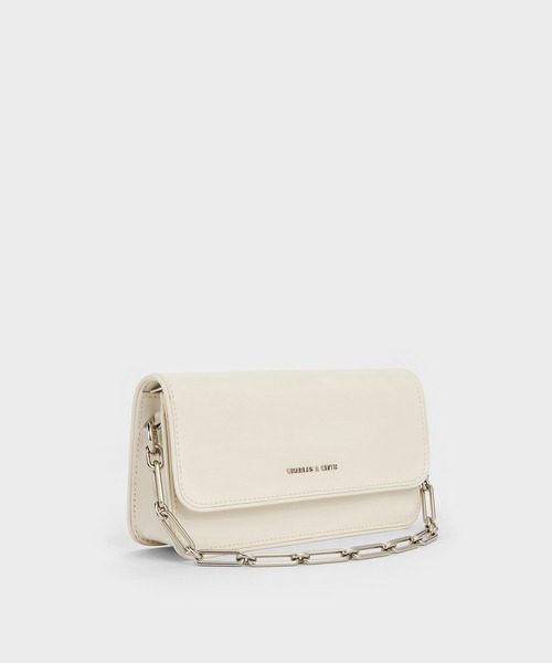 CHARLES & KEITH(チャールズ & キース)の「Lane レーン ハンドルウォレット(財布・レディース・ピンク系その他3/スミクロ/クリーム・XS)」の5枚目の写真