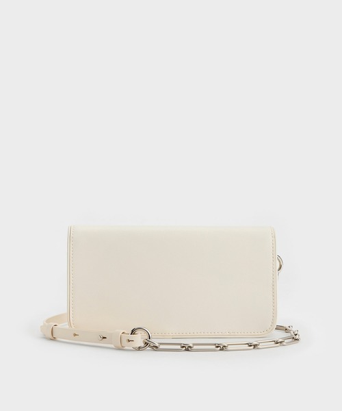 CHARLES & KEITH(チャールズ & キース)の「Lane レーン ハンドルウォレット(財布・レディース・ピンク系その他3/スミクロ/クリーム・XS)」の6枚目の写真