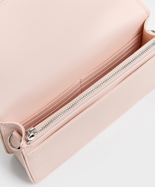CHARLES & KEITH(チャールズ & キース)の「Lane レーン ハンドルウォレット(財布・レディース・ピンク系その他3/スミクロ/クリーム・XS)」の18枚目の写真
