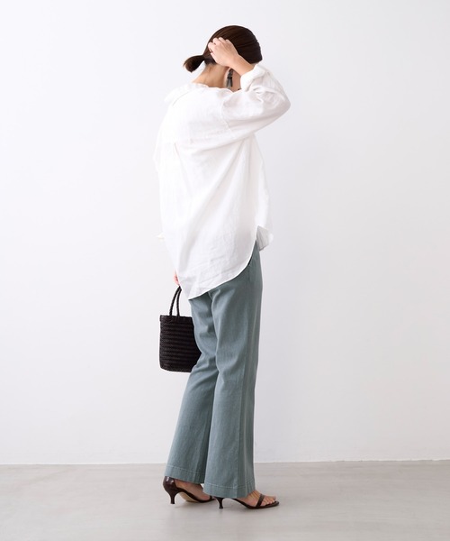 STAR&STRIPE（スターアンドストライプ）の「【STAR&STRIPE×MICA&DEAL】ピグメントセミフレアカットパンツ〈2サイズ展開〉（その他パンツ・レディース・チャコールグレー/ブラウン・36/38）」の10枚目の写真