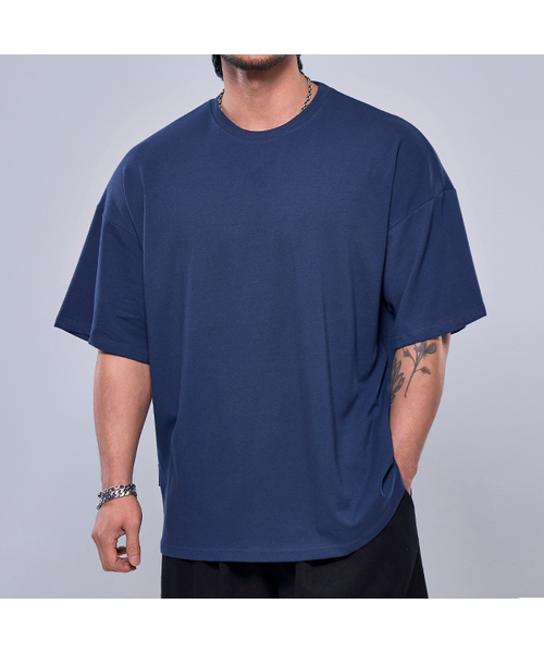PHYSICAL GARMENTS（フィジカルガーメンツ）の「P2418 コットンメッシュジャイアントフィット半袖 [5 COLOR]（Tシャツ/カットソー・メンズ・ホワイト/ブラック/ネイビー/グレー/カーキ・LARGE/MEDIUM/X-LARGE/XX-LARGE）」の5枚目の写真
