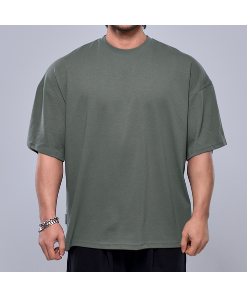 PHYSICAL GARMENTS（フィジカルガーメンツ）の「P2418 コットンメッシュジャイアントフィット半袖 [5 COLOR]（Tシャツ/カットソー・メンズ・ホワイト/ブラック/ネイビー/グレー/カーキ・LARGE/MEDIUM/X-LARGE/XX-LARGE）」の4枚目の写真