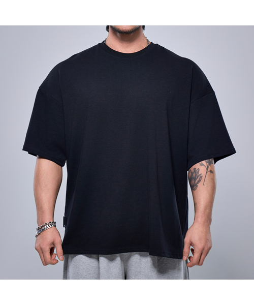 PHYSICAL GARMENTS（フィジカルガーメンツ）の「P2418 コットンメッシュジャイアントフィット半袖 [5 COLOR]（Tシャツ/カットソー・メンズ・ホワイト/ブラック/ネイビー/グレー/カーキ・LARGE/MEDIUM/X-LARGE/XX-LARGE）」の3枚目の写真