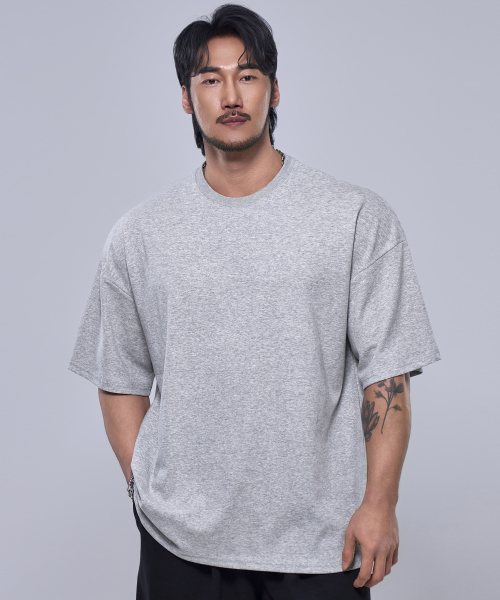 PHYSICAL GARMENTS（フィジカルガーメンツ）の「P2418 コットンメッシュジャイアントフィット半袖 [5 COLOR]（Tシャツ/カットソー・メンズ・ホワイト/ブラック/ネイビー/グレー/カーキ・LARGE/MEDIUM/X-LARGE/XX-LARGE）」の14枚目の写真