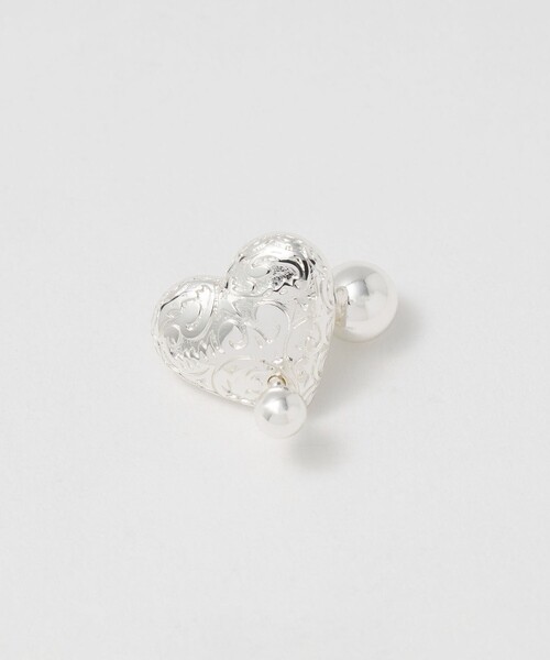 Soierie(ソワリー)の「<Soierie>Heart barbell ピアス(ピアス(両耳用)・レディース・シルバー・FREE)」の6枚目の写真