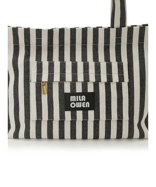 Mila Owen(ミラオーウェン)の「ストライプ ラージキャンバストートバッグ(トートバッグ・レディース・レッド/ブラック・F)」の12枚目の写真