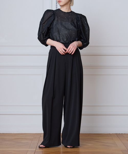 IENA LA BOUCLE(イエナラブークル)の「《追加》洗濯機洗い可 ウーステッドライクシャンブレータックスラックス(スラックス・レディース・チャコールグレー/グレー/ブラック・34/36/38/40)」の13枚目の写真