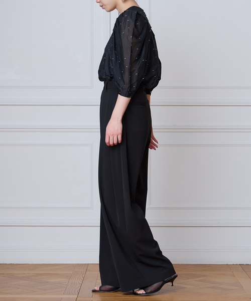 IENA LA BOUCLE(イエナラブークル)の「《追加》洗濯機洗い可 ウーステッドライクシャンブレータックスラックス(スラックス・レディース・チャコールグレー/グレー/ブラック・34/36/38/40)」の14枚目の写真