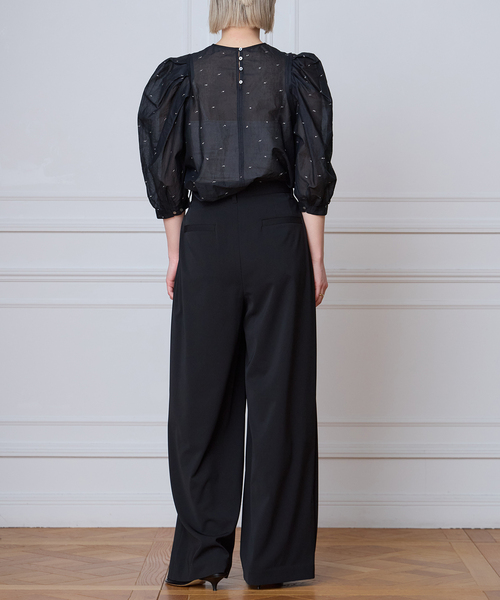 IENA LA BOUCLE(イエナラブークル)の「《追加》洗濯機洗い可 ウーステッドライクシャンブレータックスラックス(スラックス・レディース・チャコールグレー/グレー/ブラック・34/36/38/40)」の15枚目の写真