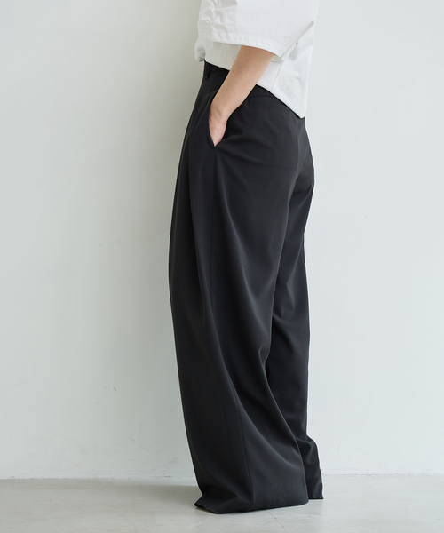 IENA LA BOUCLE(イエナラブークル)の「《追加》洗濯機洗い可 ウーステッドライクシャンブレータックスラックス(スラックス・レディース・チャコールグレー/グレー/ブラック・34/36/38/40)」の18枚目の写真