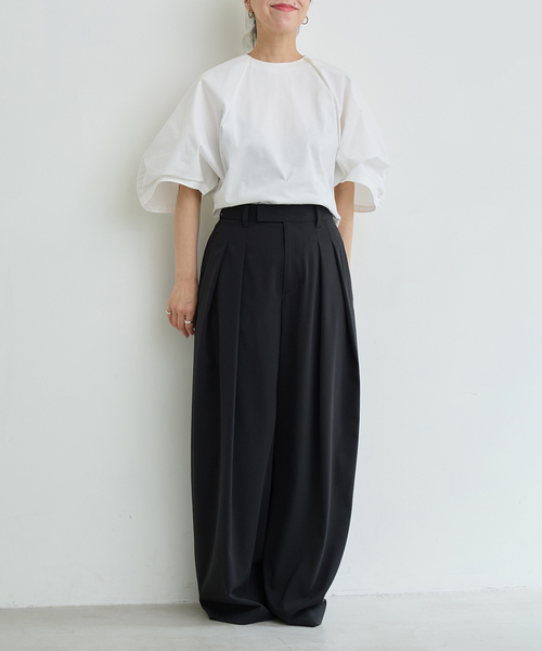 IENA LA BOUCLE(イエナラブークル)の「《追加》洗濯機洗い可 ウーステッドライクシャンブレータックスラックス(スラックス・レディース・チャコールグレー/グレー/ブラック・34/36/38/40)」の21枚目の写真