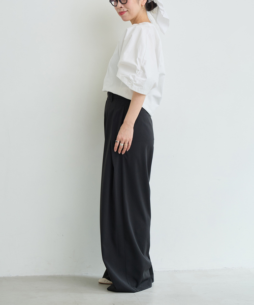 IENA LA BOUCLE(イエナラブークル)の「《追加》洗濯機洗い可 ウーステッドライクシャンブレータックスラックス(スラックス・レディース・チャコールグレー/グレー/ブラック・34/36/38/40)」の22枚目の写真