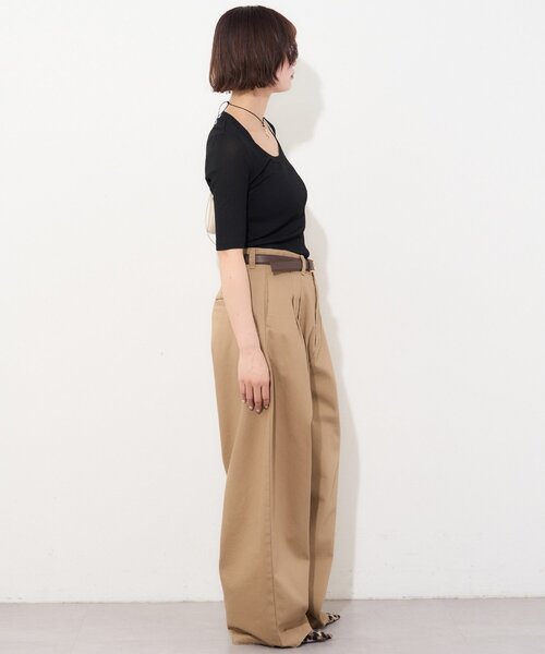 Whim Gazette(ウィムガゼット)の「【myporter】ラウンドネックドライフィットカットソー(Tシャツ/カットソー・レディース・ホワイト/ブラウン/ブラック・38)」の21枚目の写真