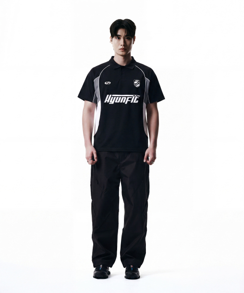 HYUNFIT（ヒョンフィット）の「SPORTY COLLAR T-SHIRT-[BLACK]（ポロシャツ・メンズ・その他・MEDIUM/LARGE/X-LARGE）」の4枚目の写真